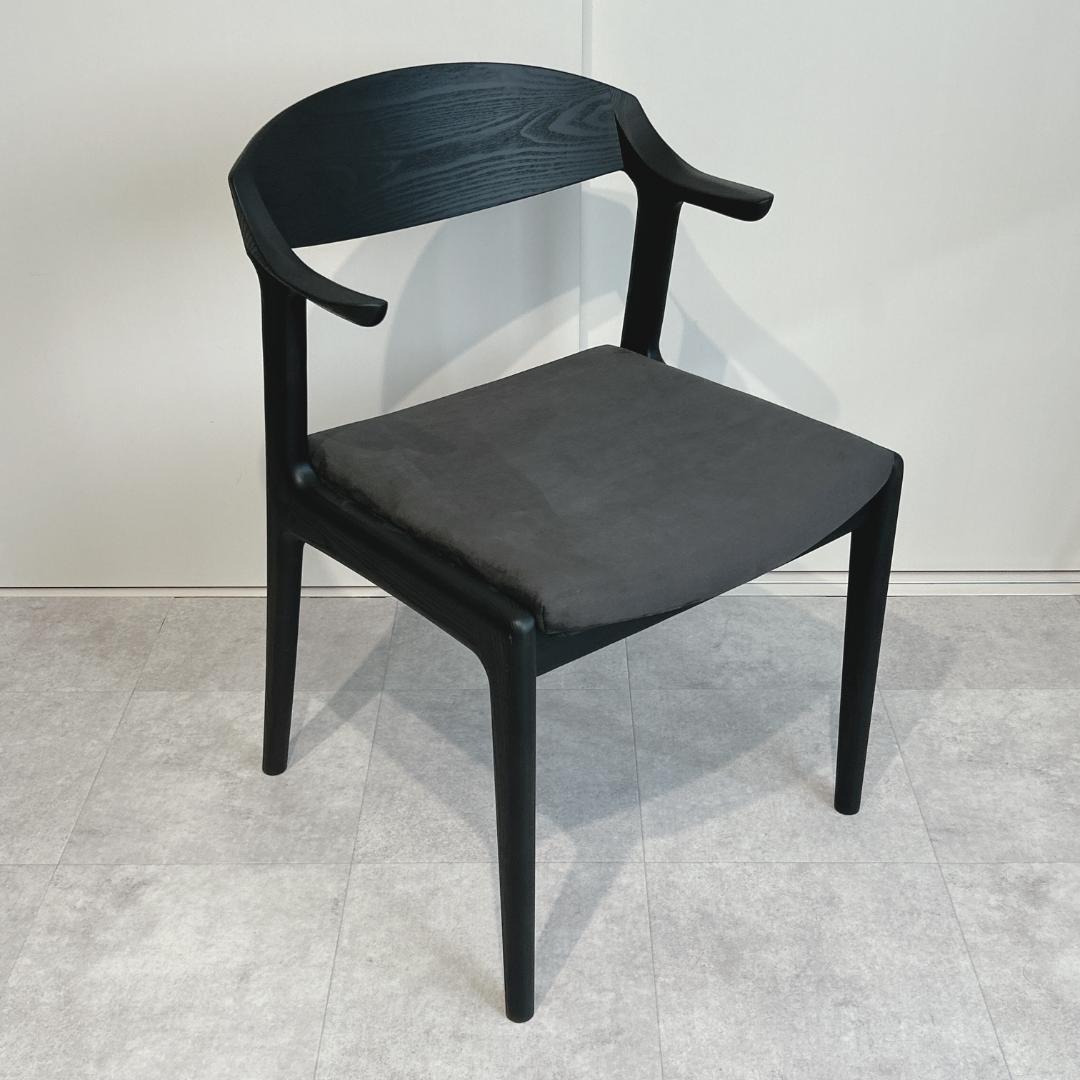 ナガノインテリア DC354 レッドオーク CB ブラック グレーファブリック