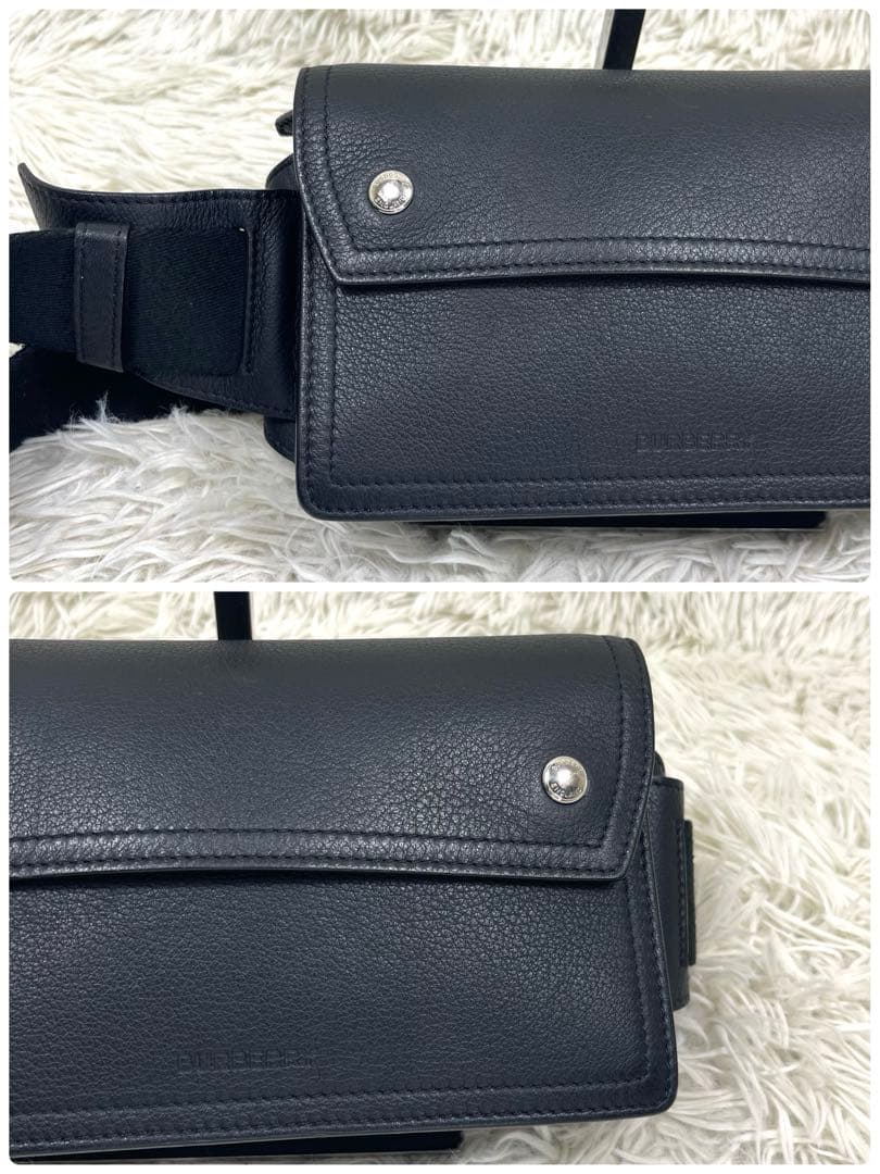 専用品‼️ BURBERRY バーバリー　ボディバッグ　ロゴ押し　オールレザー