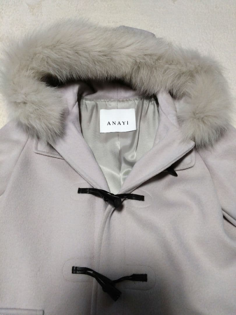 お値下げ♪ANAYI 薄紫 ダッフルコート フォックスファー付
