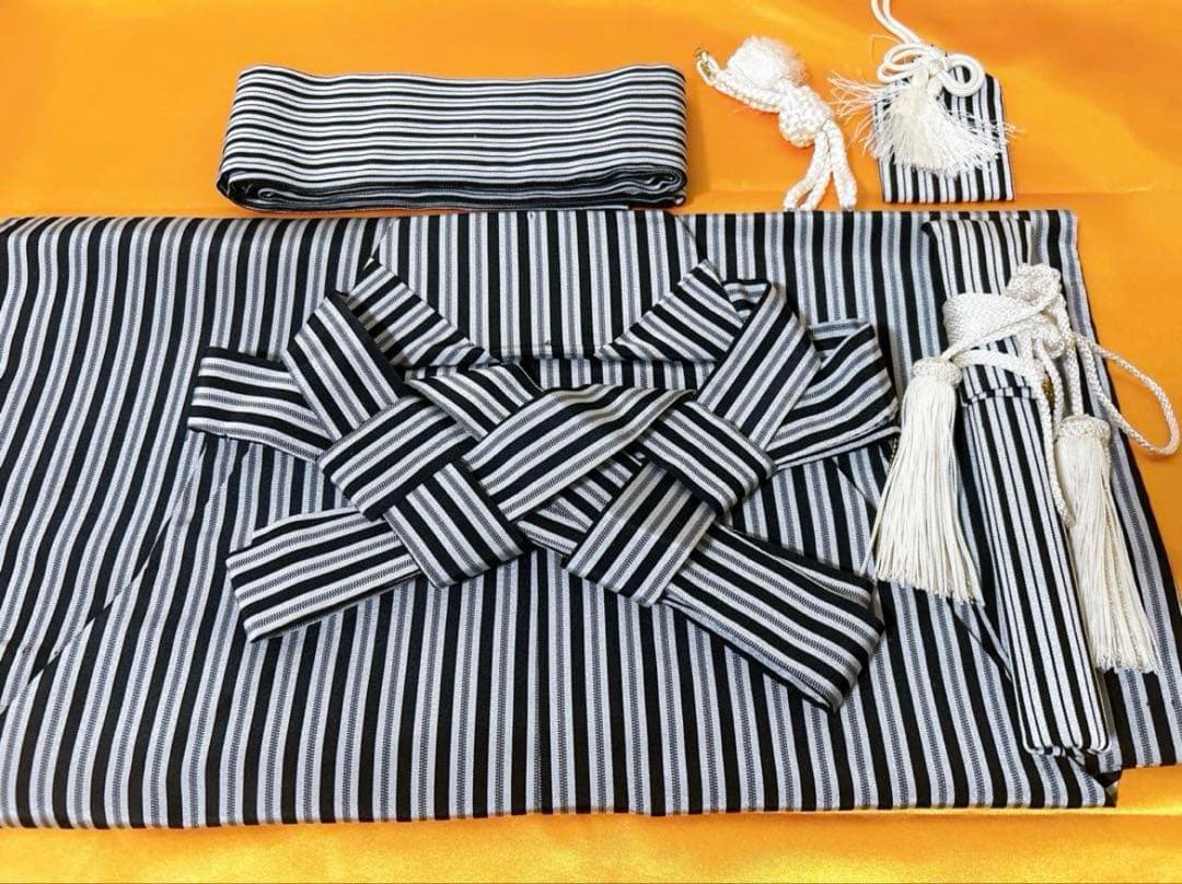 お買い得訳あり品【正絹】♡七五三　5歳　男の子　セット　一式　紫　鷹