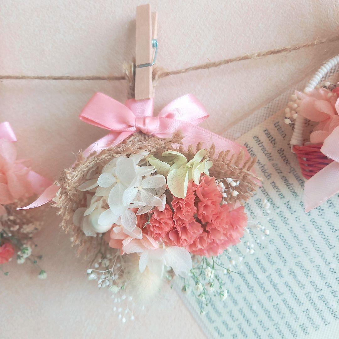 No30 ドライとプリザーブドフラワーの プリンセスガーランド⸜❤︎⸝‍