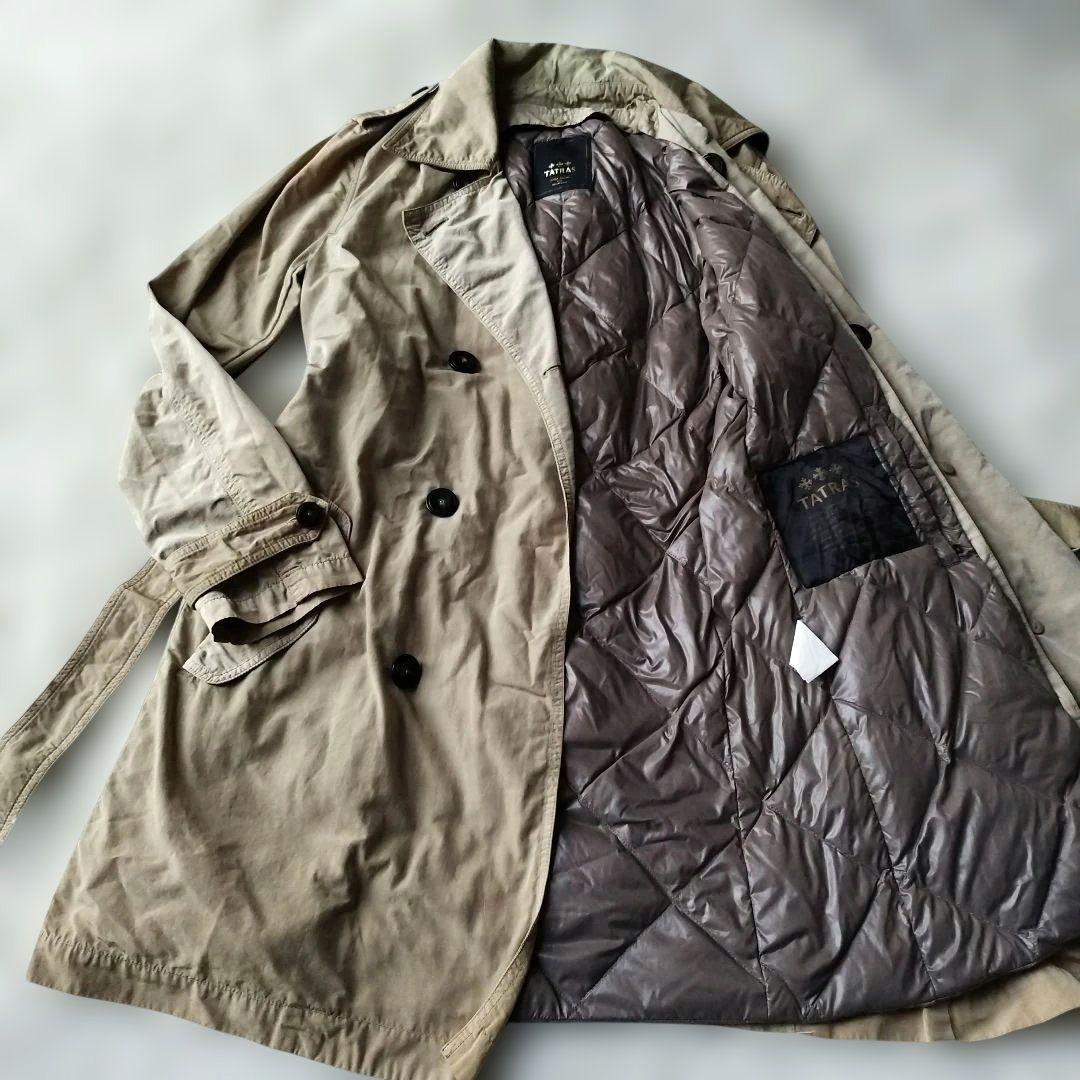 上質✨タトラス 2way トレンチコート ダウンライナー ベージュ 01