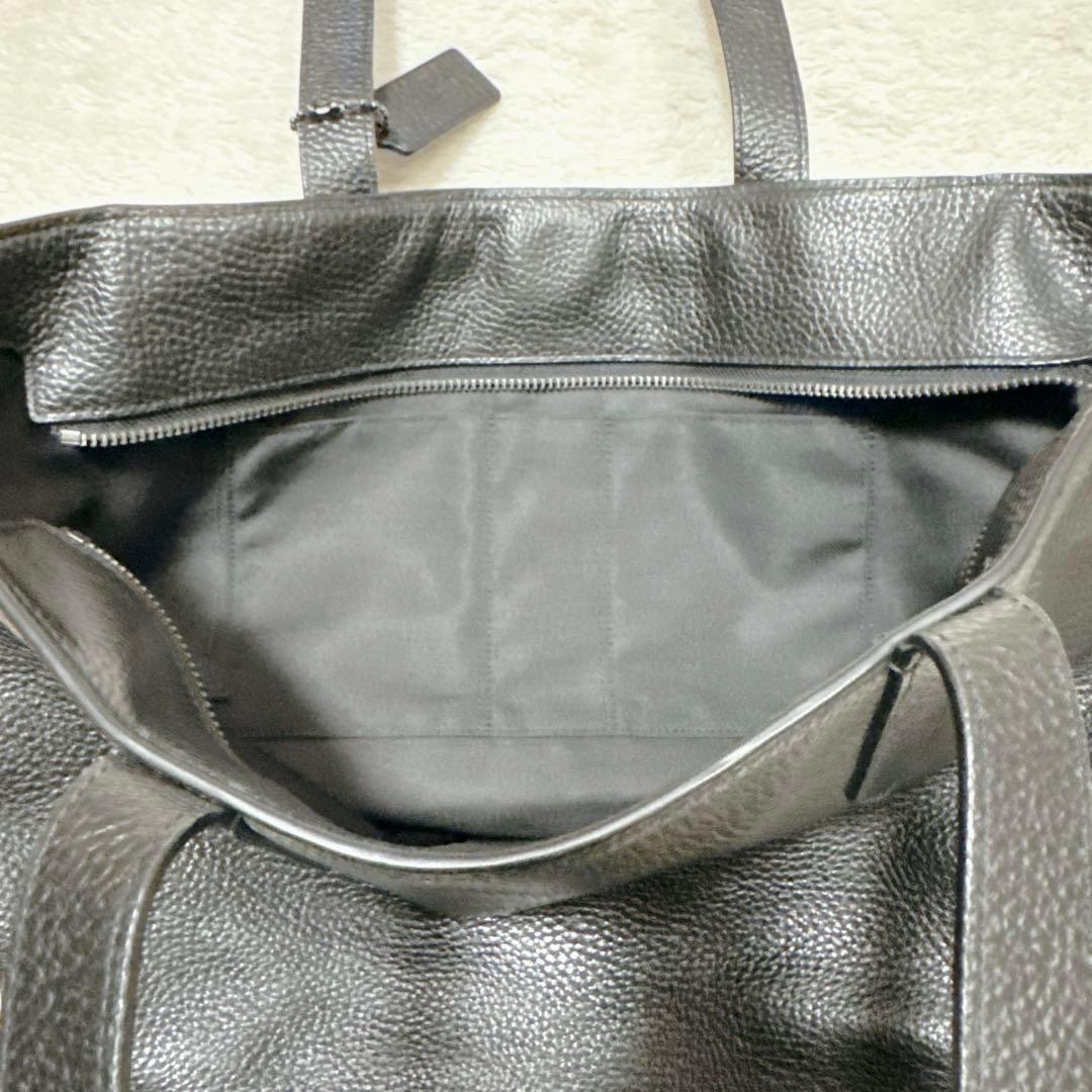 【極美品】コーチ レザートートバッグ ハミルトントートA4PC収納可 肩掛け 黒