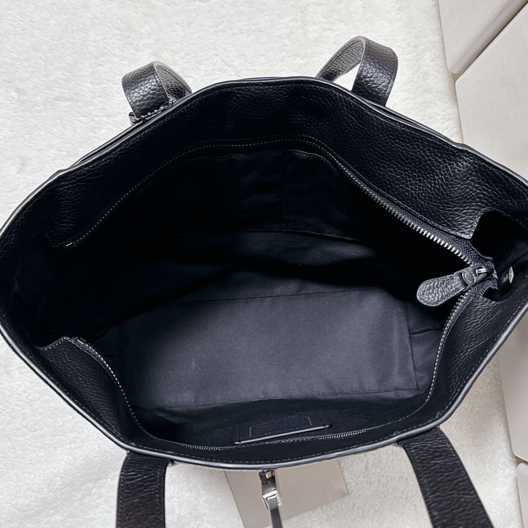 【極美品】コーチ レザートートバッグ ハミルトントートA4PC収納可 肩掛け 黒