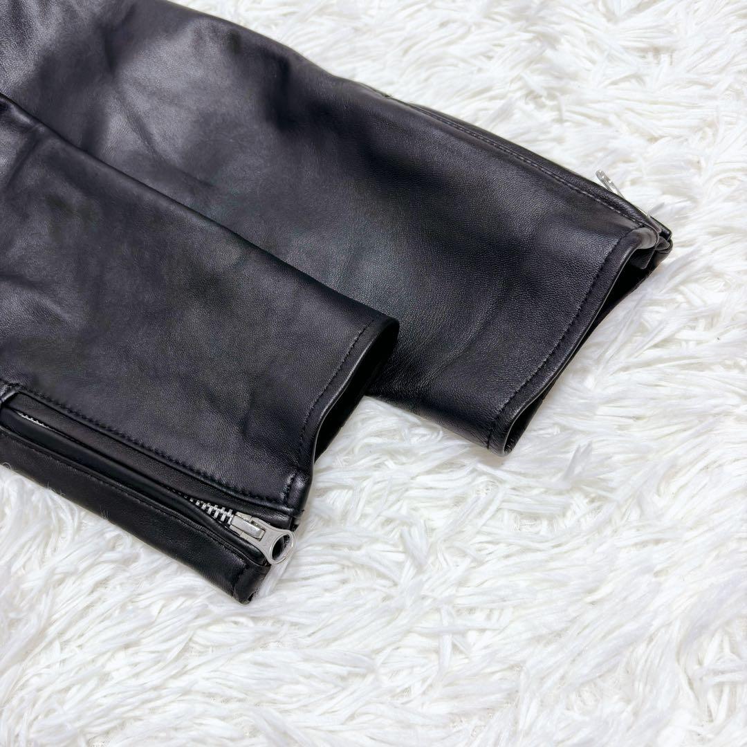 ✨美品✨スローブイエナ ラムレザー ダブルライダースジャケット ブラック L