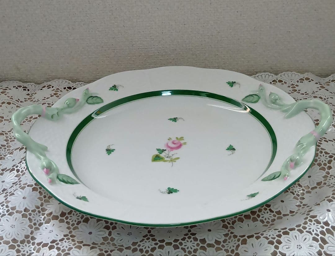 Herend　ヘレンド　ウィーンの薔薇 持ちて付プレート