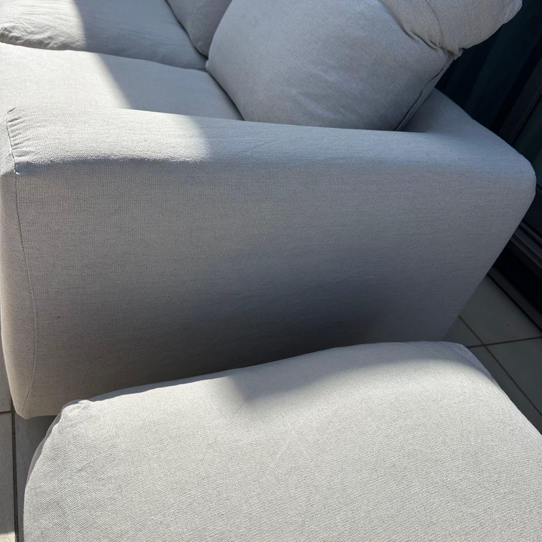 無印良品 ソファ ワイドアームヘッドレスト オットマン付き！