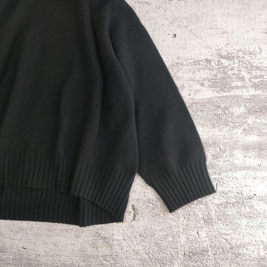 タグ付き　plage プラージュ　ファインウール　ワイドクループルオーバー　黒