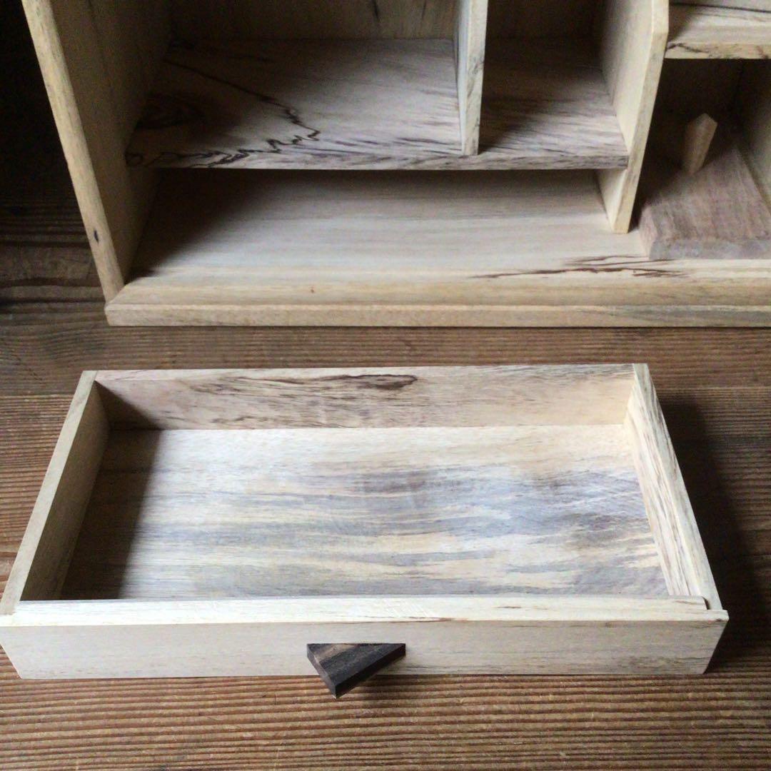 D*n様 No3724 黒柿無垢　茶箱　高さ38.5cm 茶道具　器局　茶箪笥