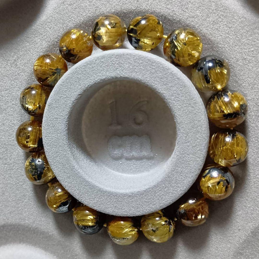 Shuuun!!!【美品】太陽放射タイチンルチル 鑑別書付 ブレスレット