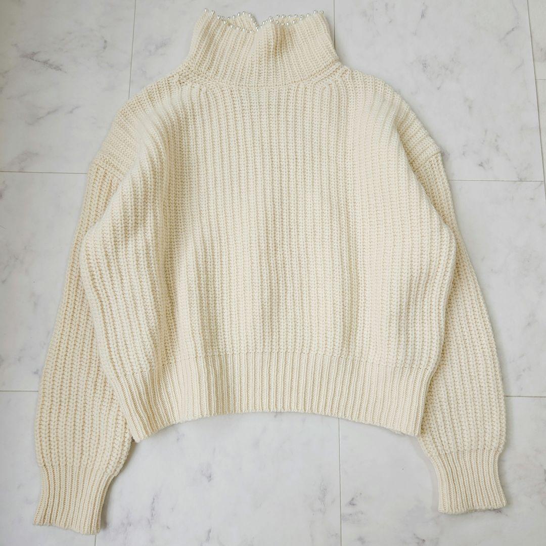 【美品】seventenbymihokawahito　パールニット　セブンテン