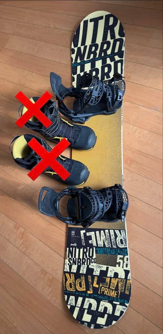 【札幌市直接受渡し】スノーボード２点セット　ナイデッカースーパーマチック