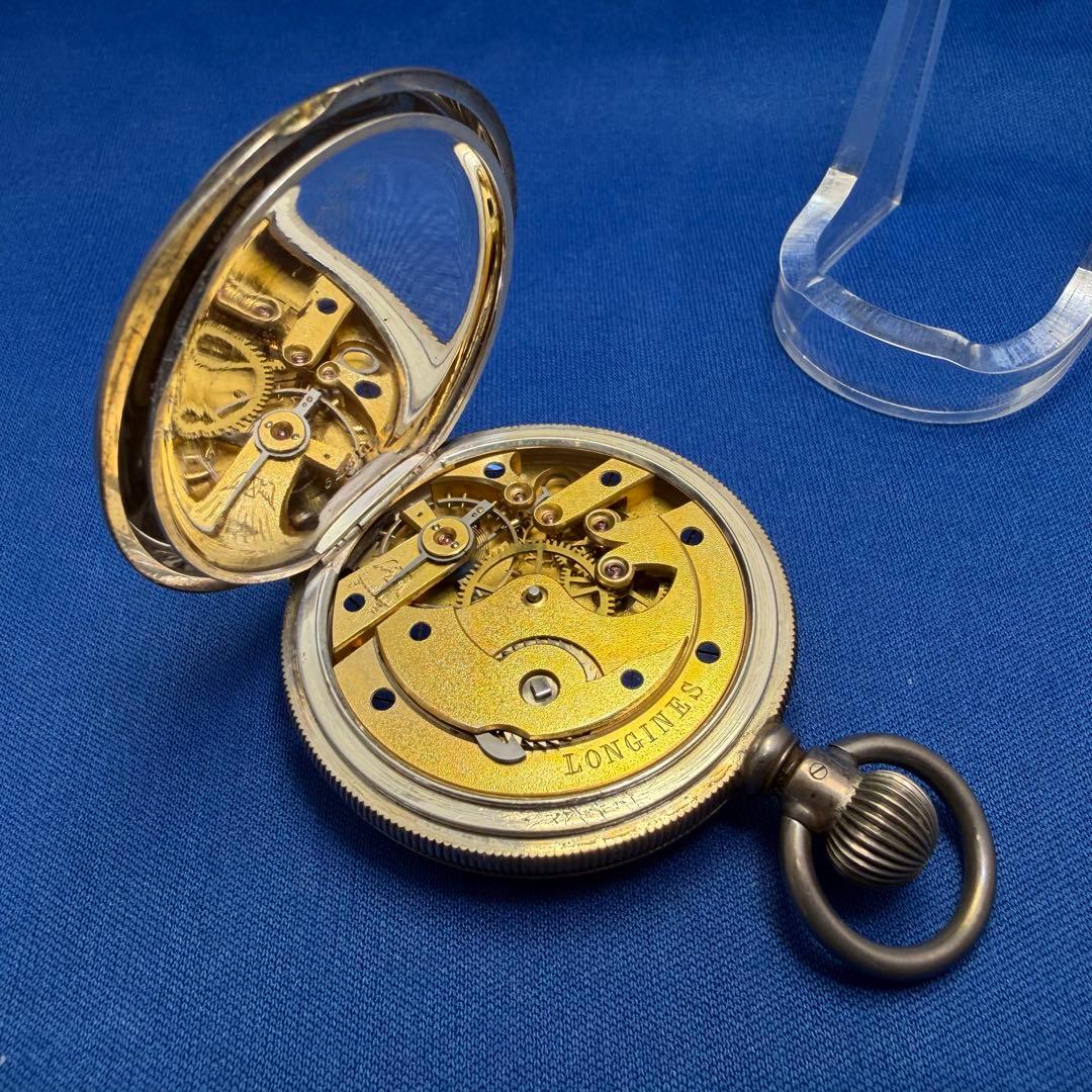 LONGINES 懐中時計 手巻き シルバー色アンティーク