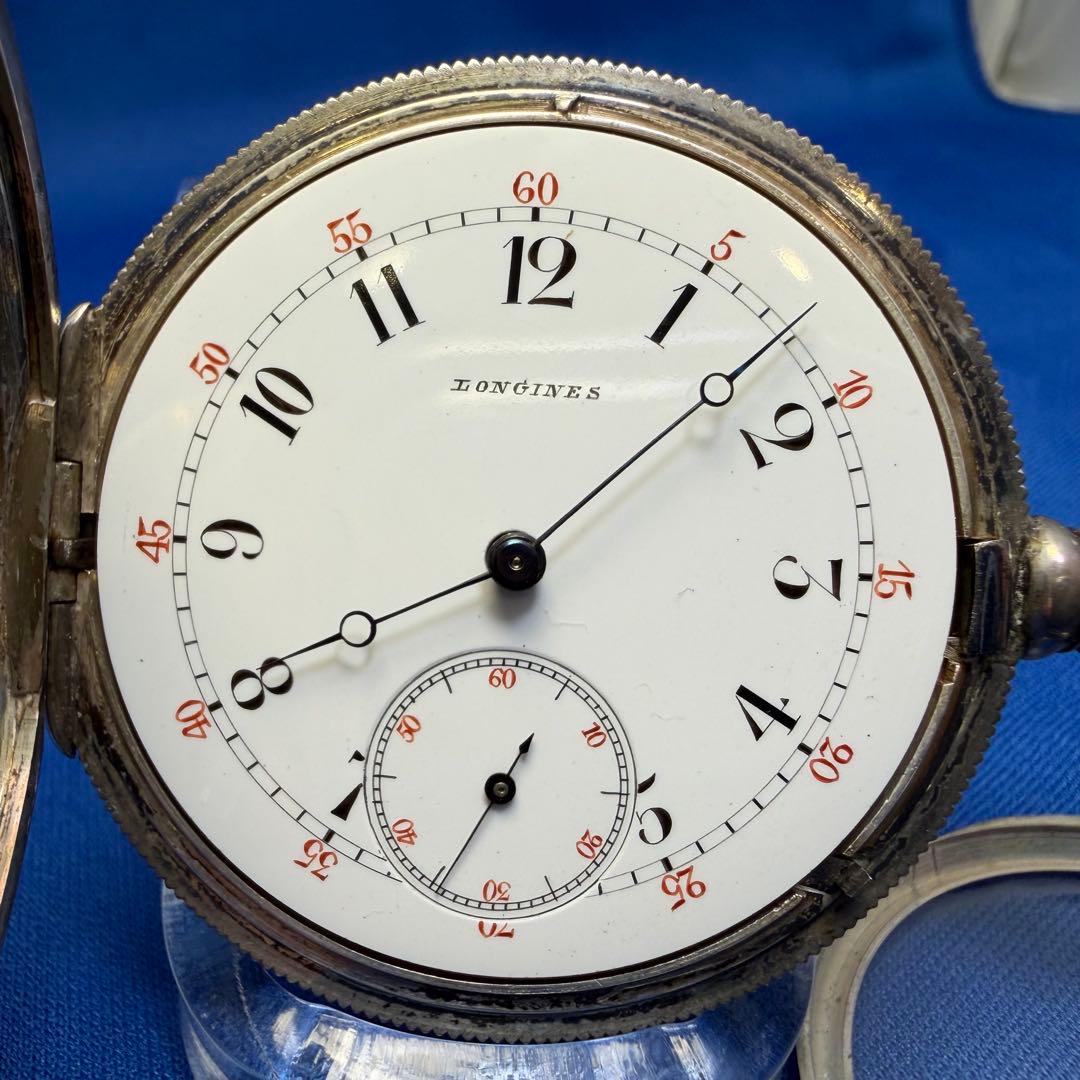 LONGINES 懐中時計 手巻き シルバー色アンティーク