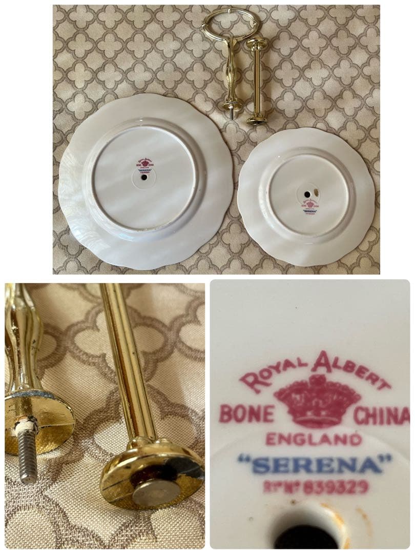 【英国ビンテージ】　ロイヤルアルバート★セレナ★ケーキスタンド