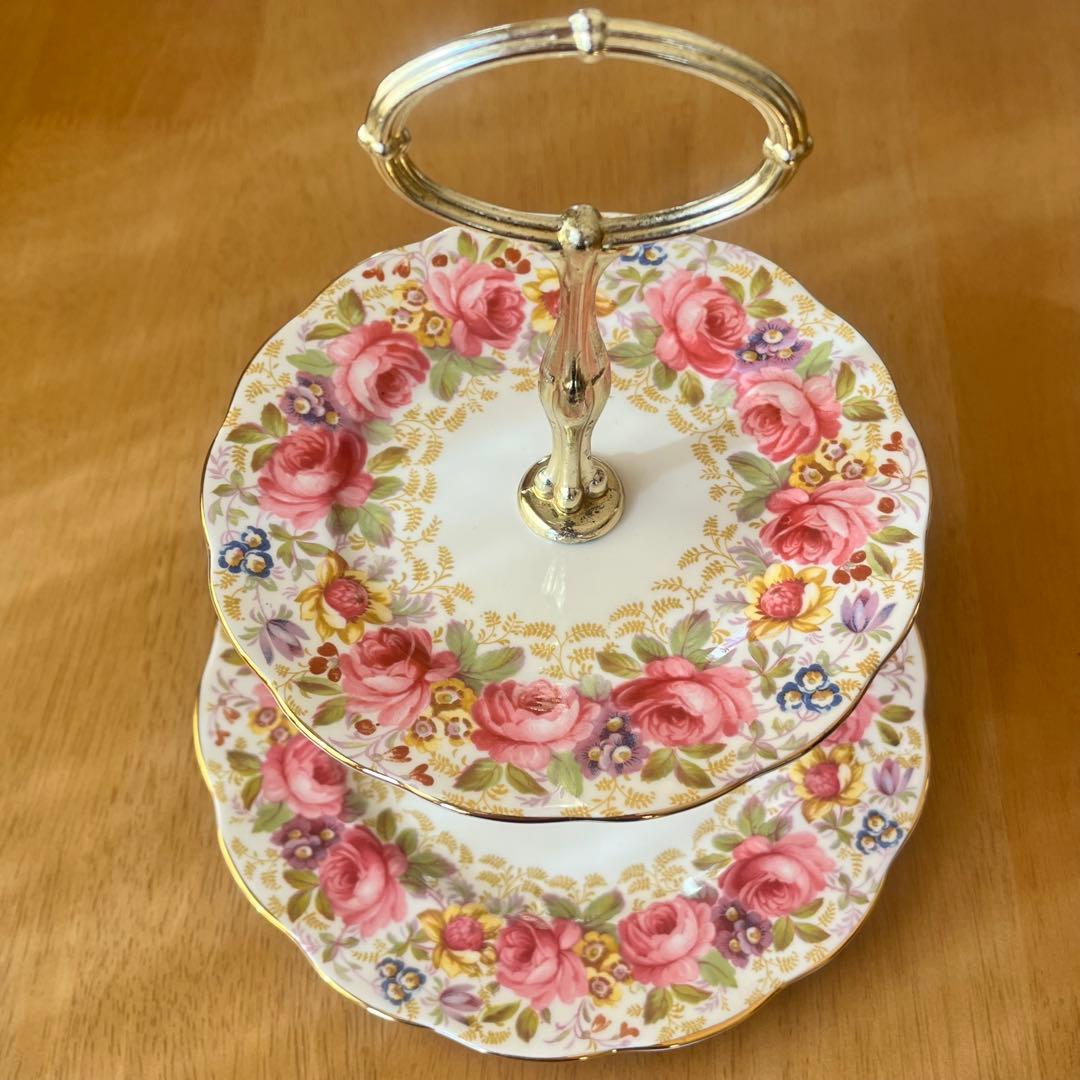 【英国ビンテージ】　ロイヤルアルバート★セレナ★ケーキスタンド