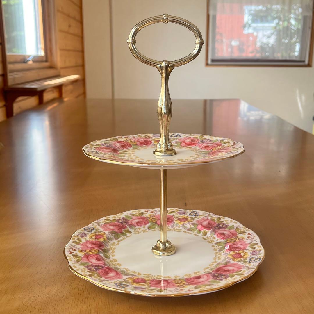 【英国ビンテージ】　ロイヤルアルバート★セレナ★ケーキスタンド