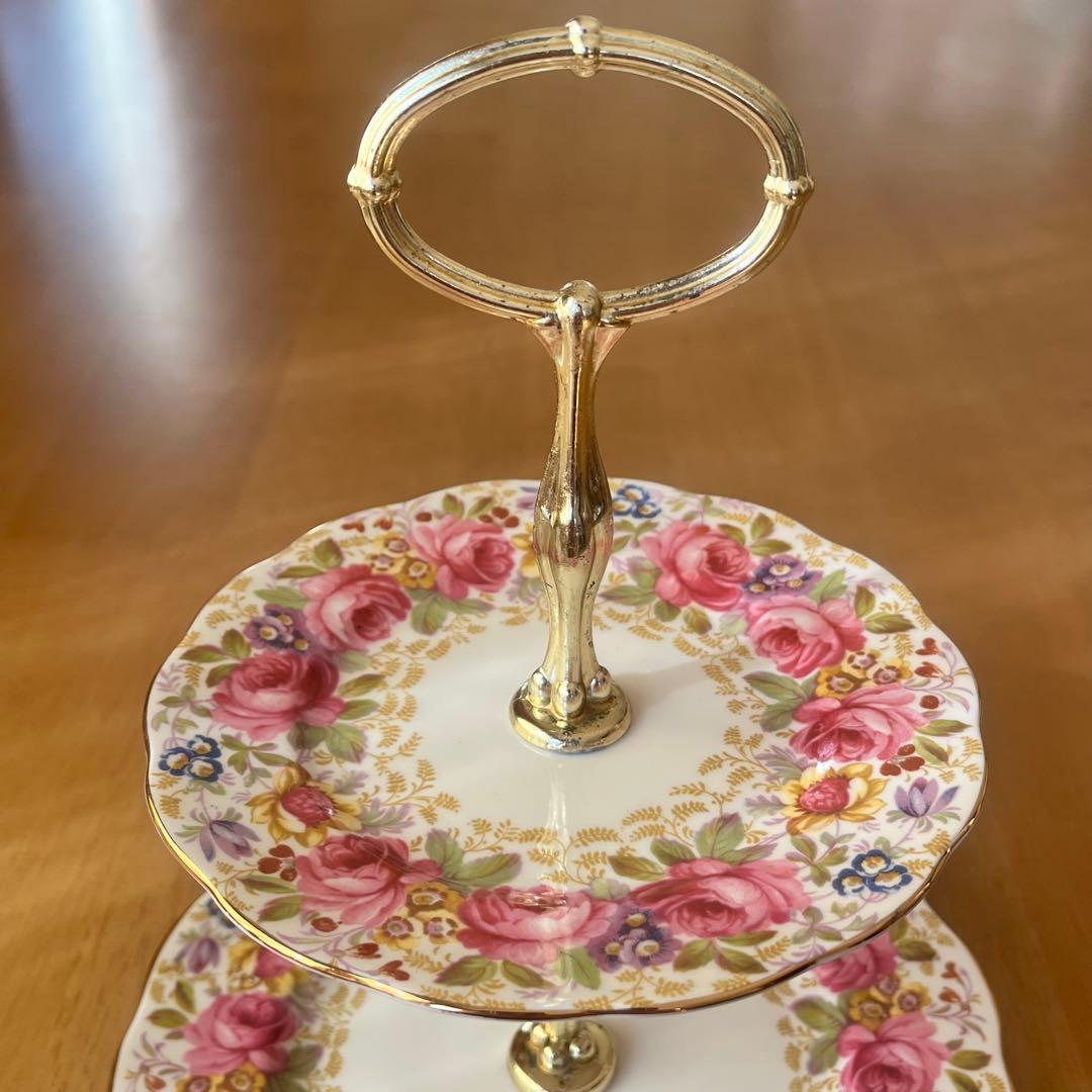 【英国ビンテージ】　ロイヤルアルバート★セレナ★ケーキスタンド