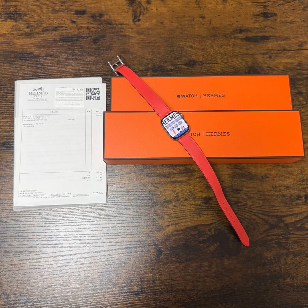 美品＊HERMES Applewatch series10 42mm