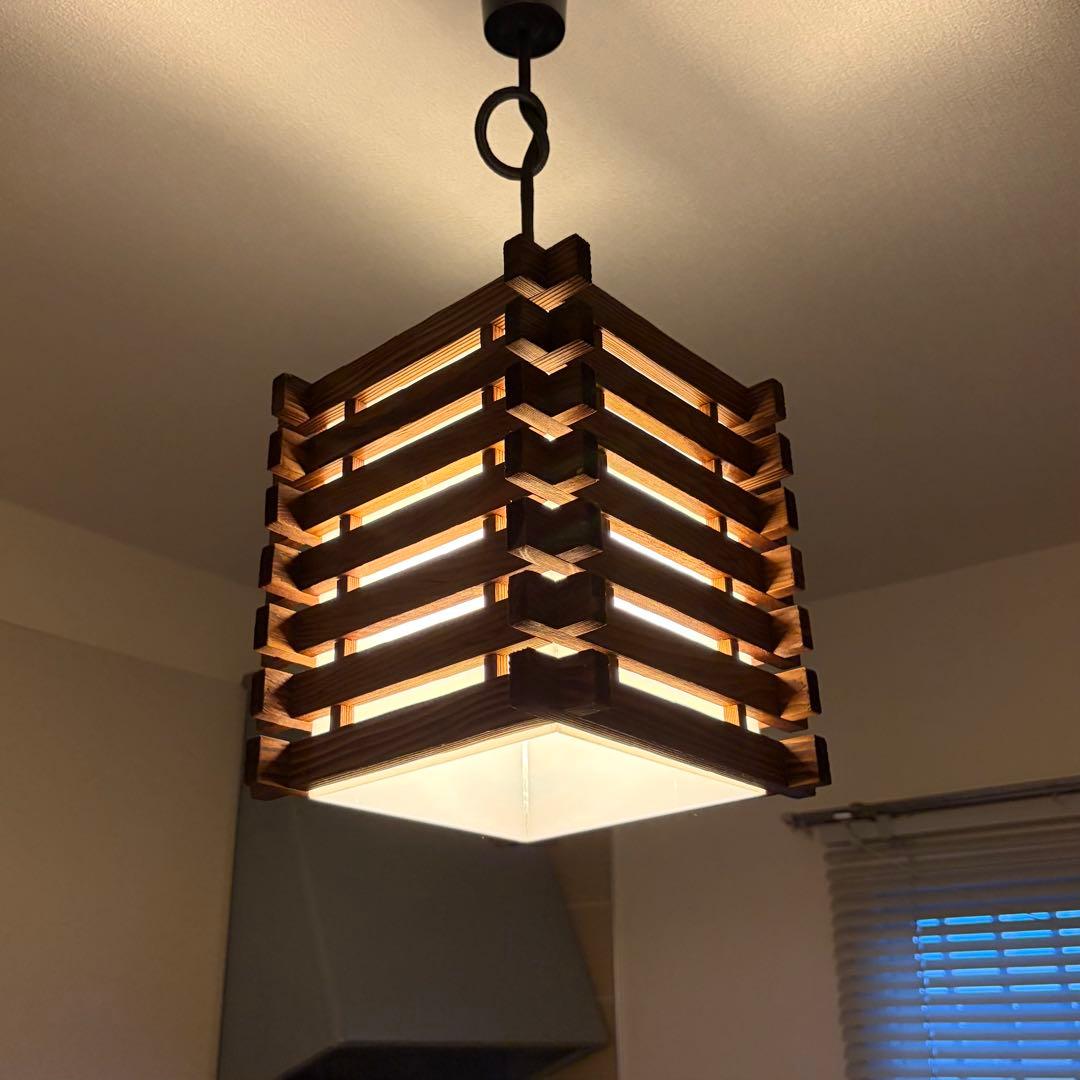 ペンダント　80s ビンテージ　ミッドセンチュリー　モダン　レトロ　和