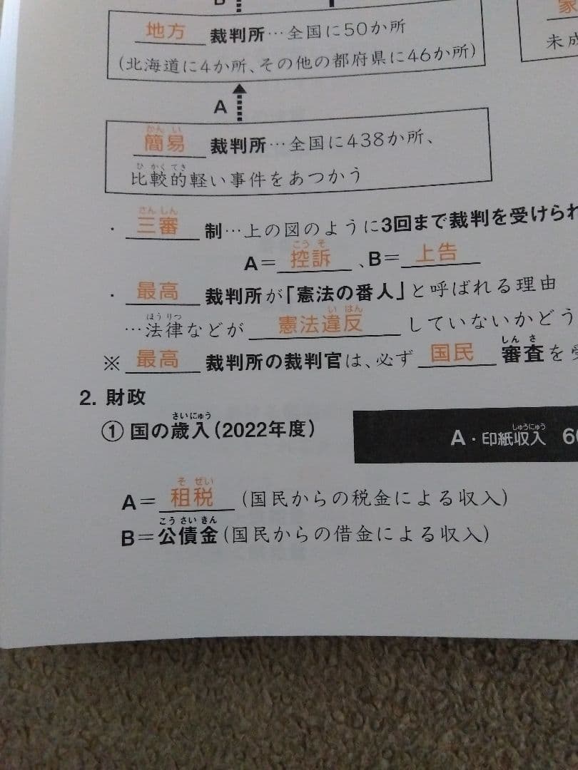 2022 SAPIX ウィークリーサピックス 理科・社会 知識の総完成 赤解答