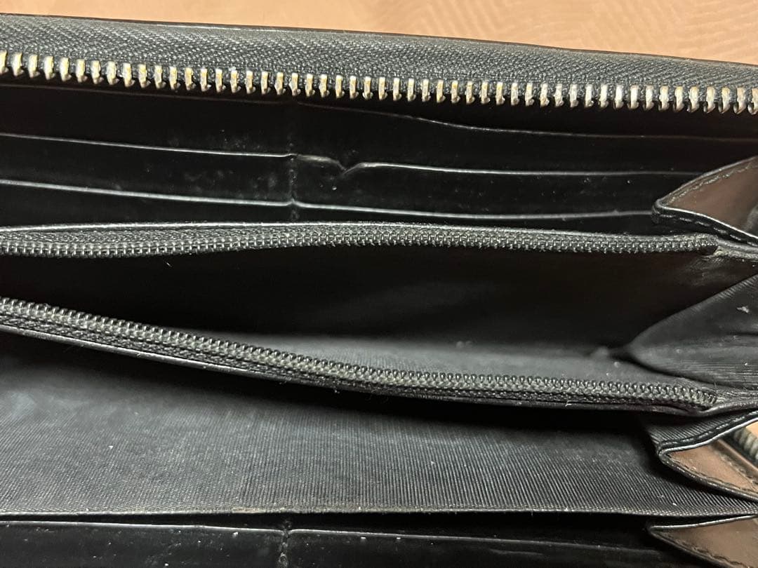 GUCCIグッチ シマ GG レザー ラウンドファスナー 長財布