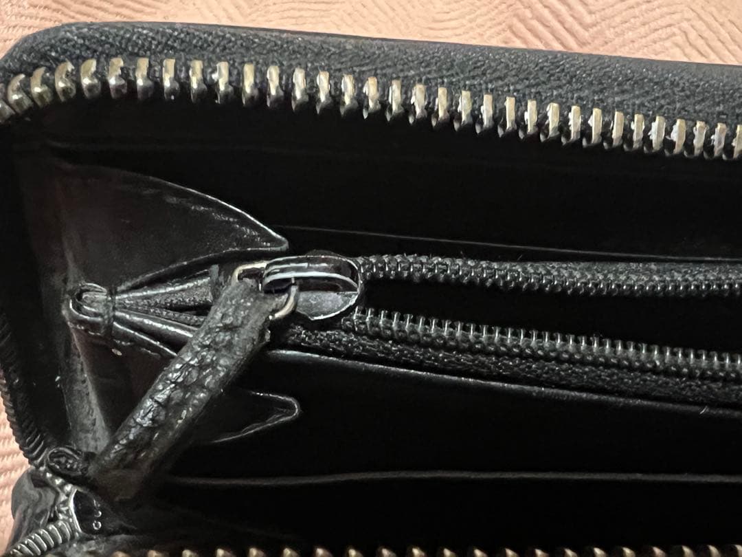 GUCCIグッチ シマ GG レザー ラウンドファスナー 長財布