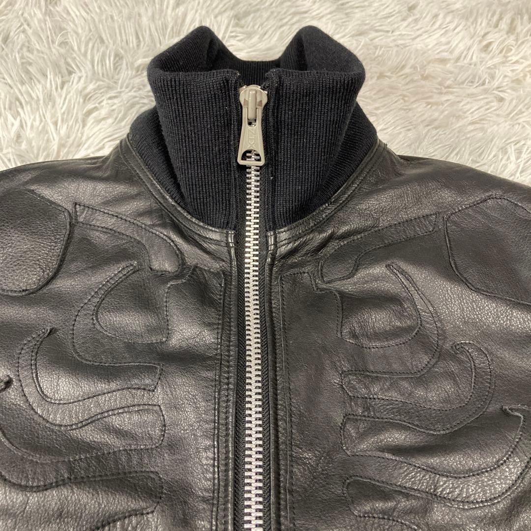 激レア　極美品　ネイバーフッド　ボーン ライダース レザージャケット エンボス