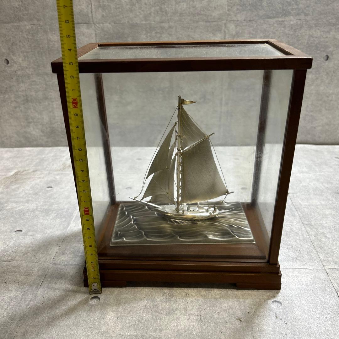 関工芸 銀製船置物 ヨット 帆船 SILVER960 刻印あり