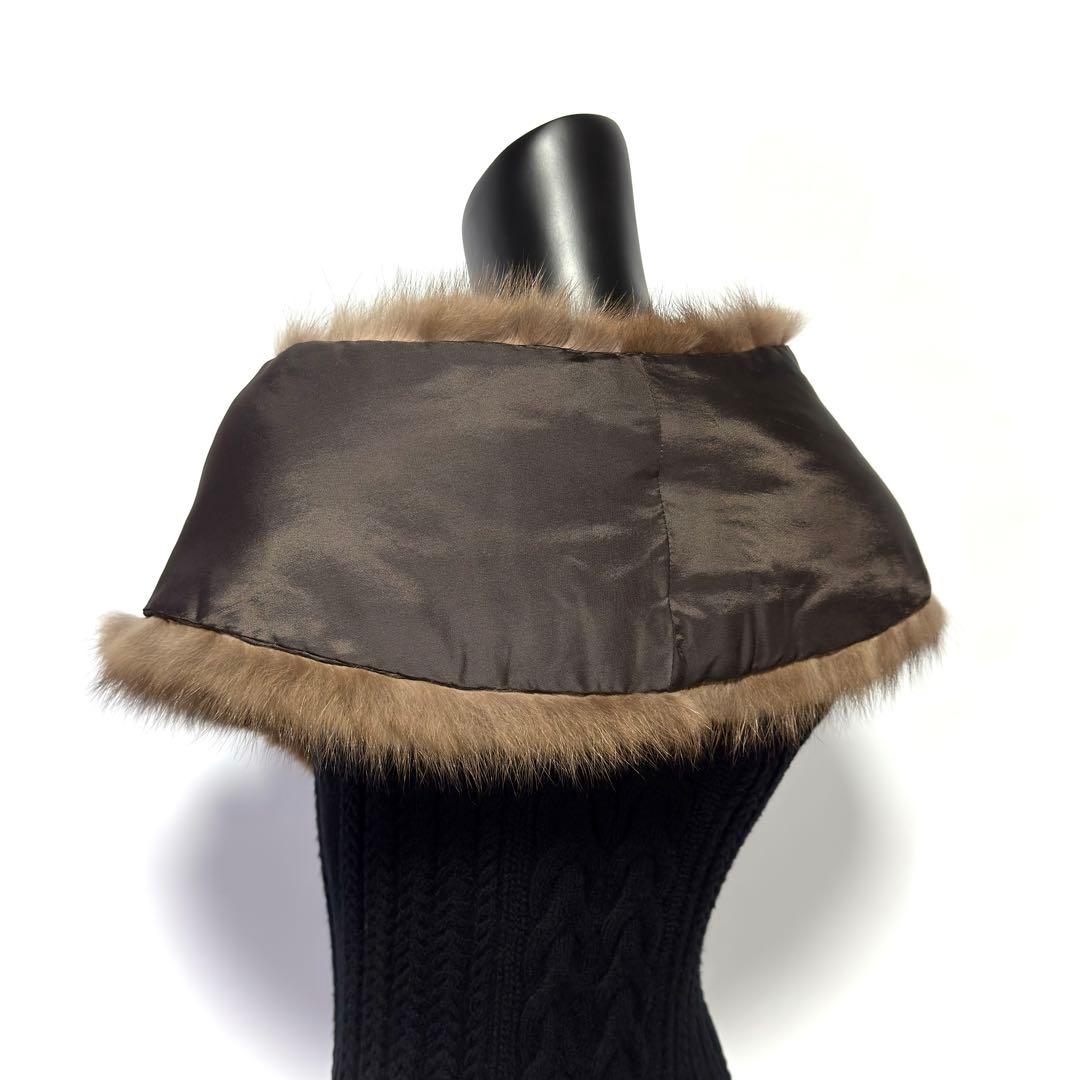 【黒貂】RUSSIAN SABLE ロシアンセーブル リアルファー ショール