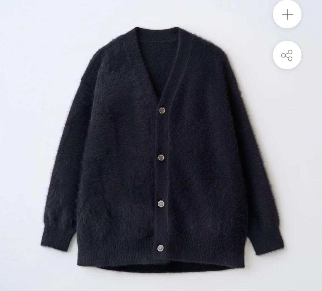 佐藤健 ABYTS ゴールドボタンシャギーカーディガン size1 黒