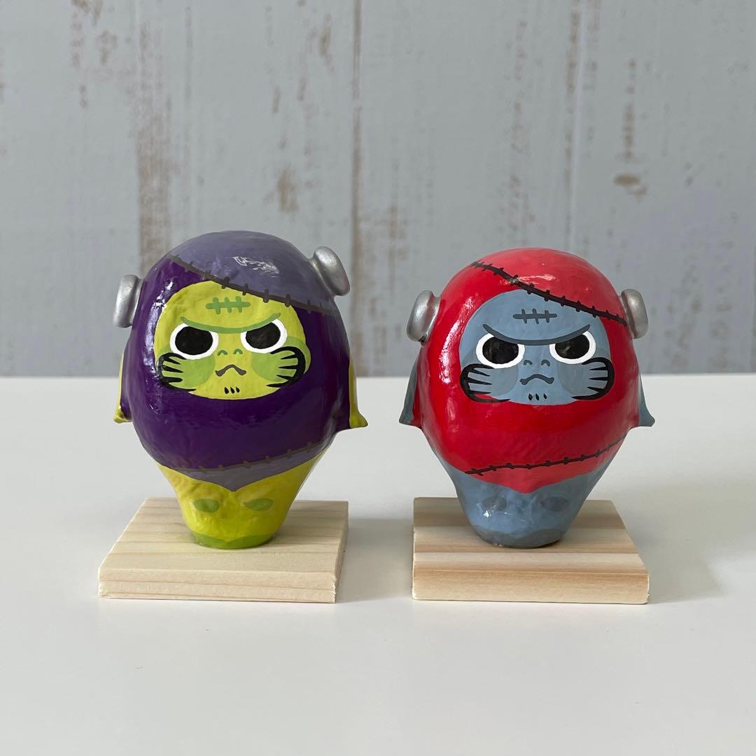 ヤチコダルマ　フランケン　赤　紫　2点セット