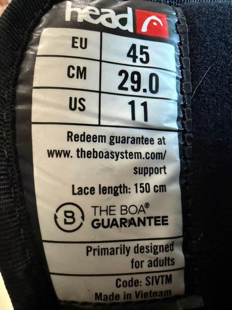 22/23 BOA HEAD (ヘッド) スノーボードブーツ メンズ 29cm