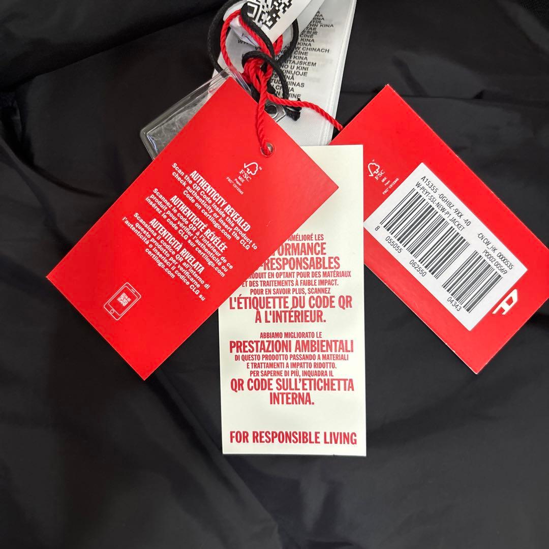 極美品　DIESEL ブラック ダウンベスト フード付き　40 2024年モデル