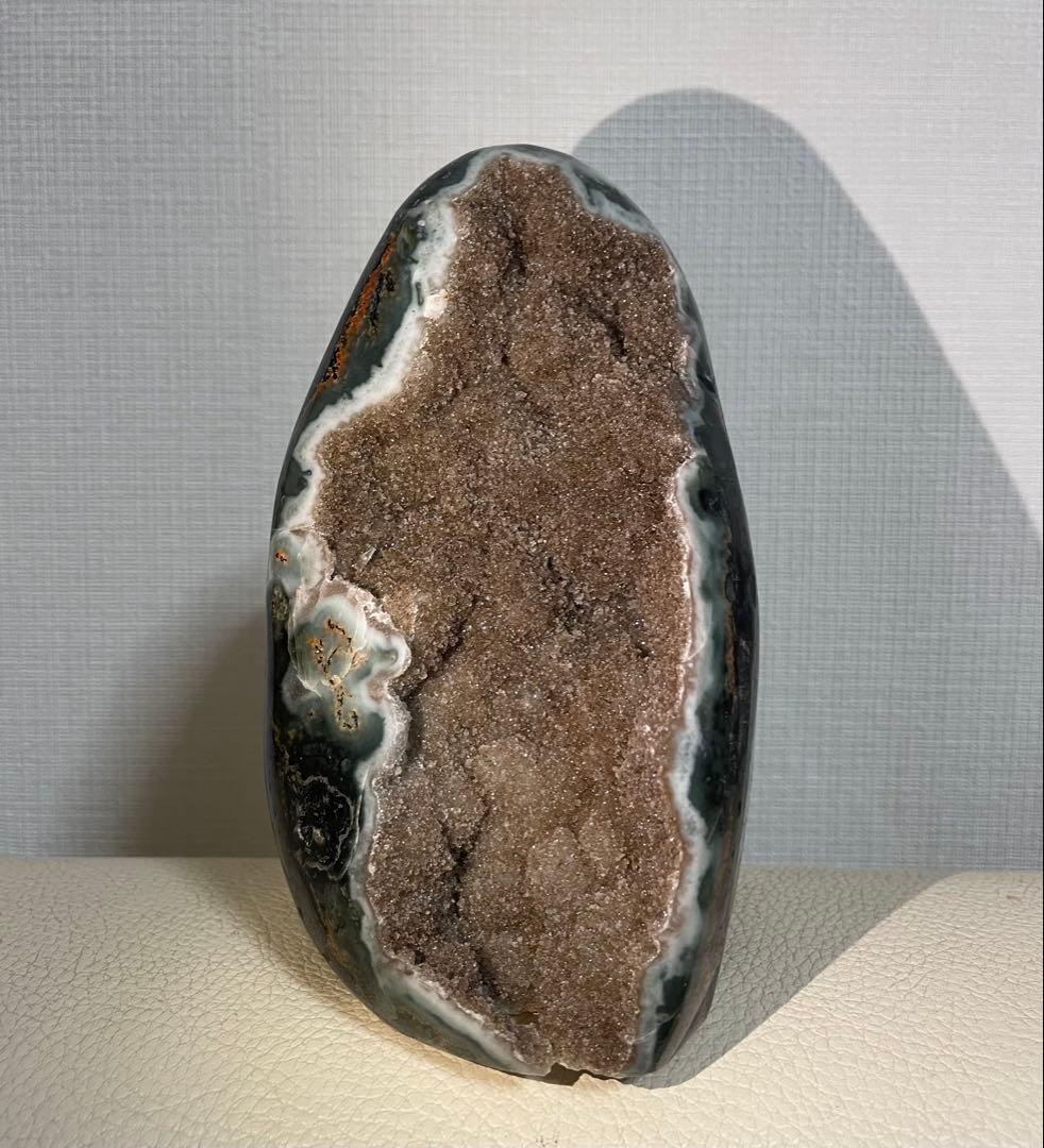 ドゥルージーアゲート シュガー瑪瑙 クリスタル チョコレート模様 約1キロ 幸運