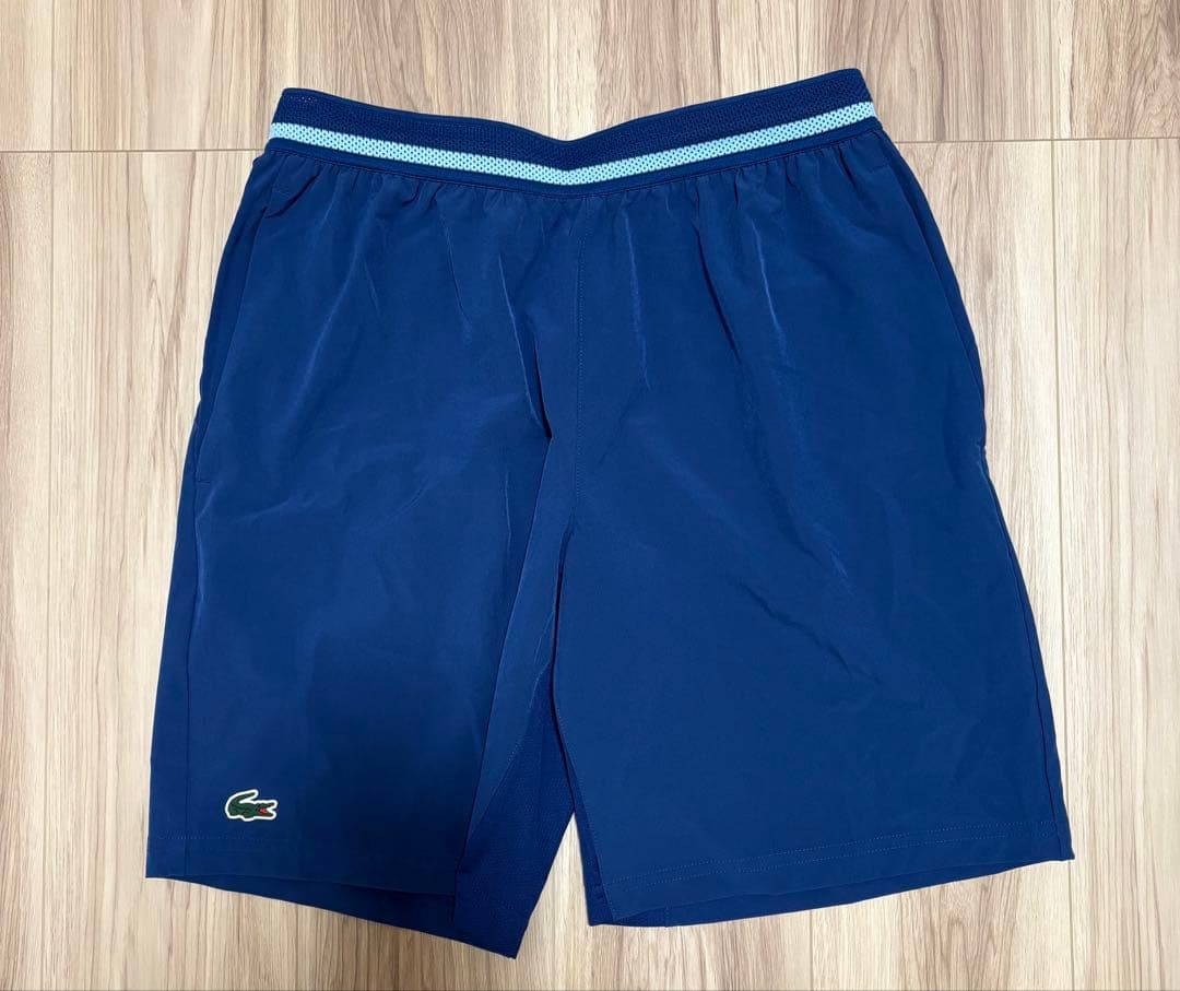 ラコステ ノバク・ジョコビッチ メッシュガゼットテニスショーツ ブルー