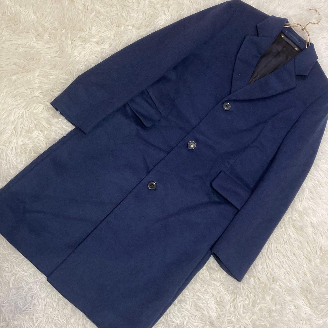 Paul Smith チェスターコート ネイビー M オシャレ オフィス 上品