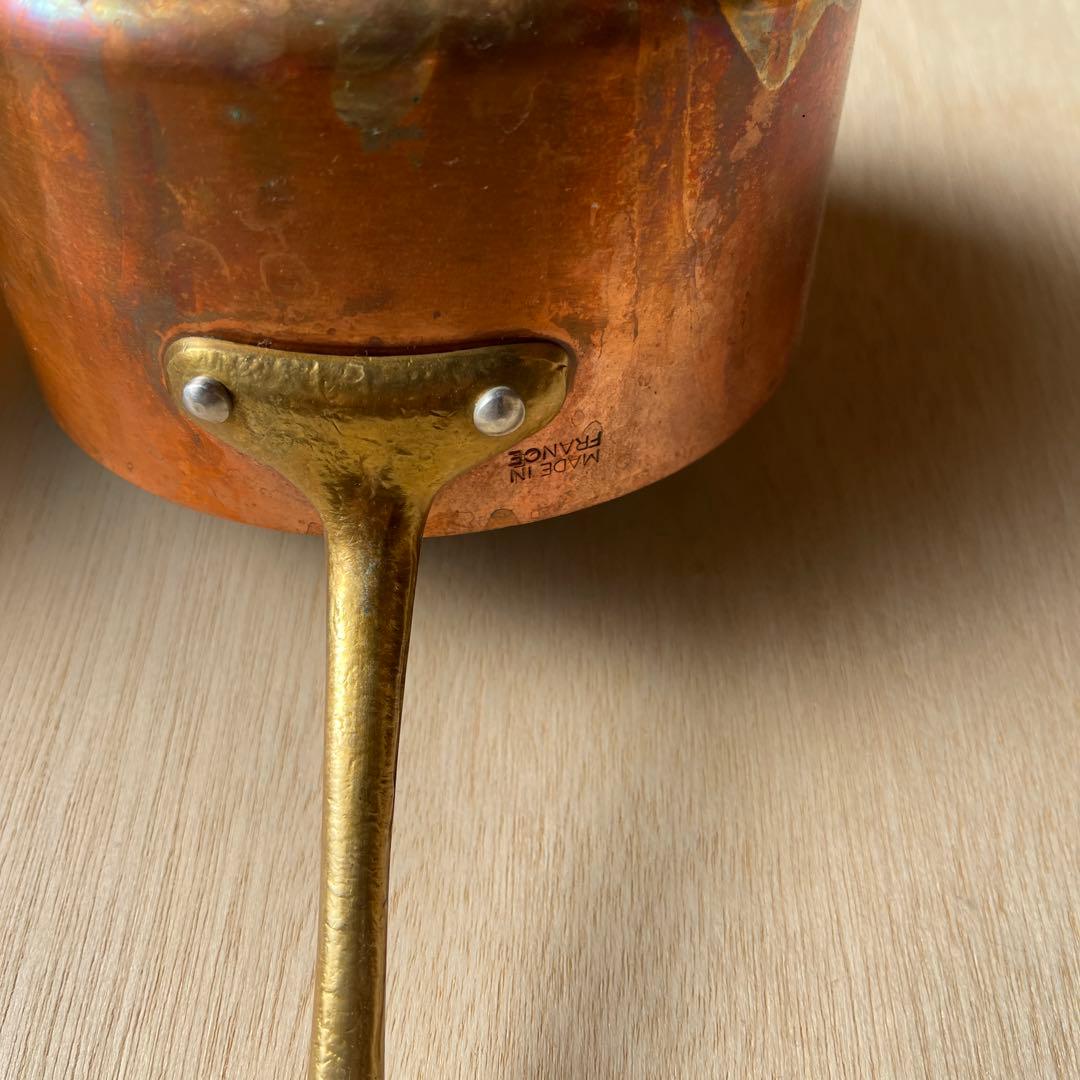 銅製 片手鍋 2個セット コッパー ソースパン フランス アンティーク