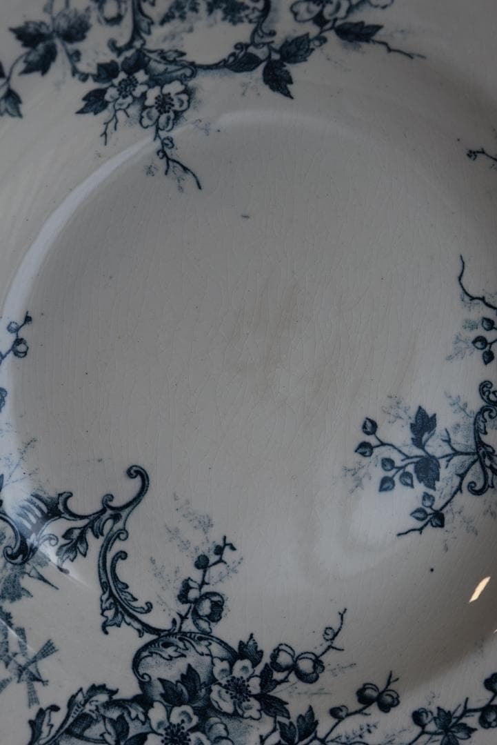 ショワジー・ル・ロワ　ブルーのポンパドール　深皿　POMPADOUR