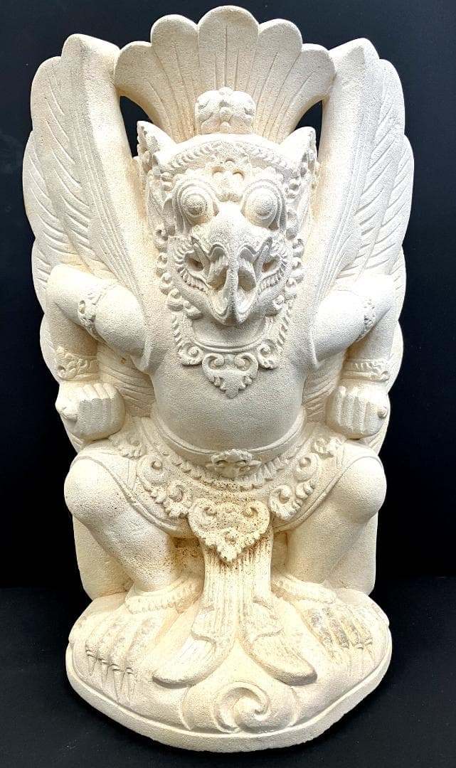 ガルーダの石像55cm 天然石パラスストーン 石彫り彫刻 ガルーダの置物