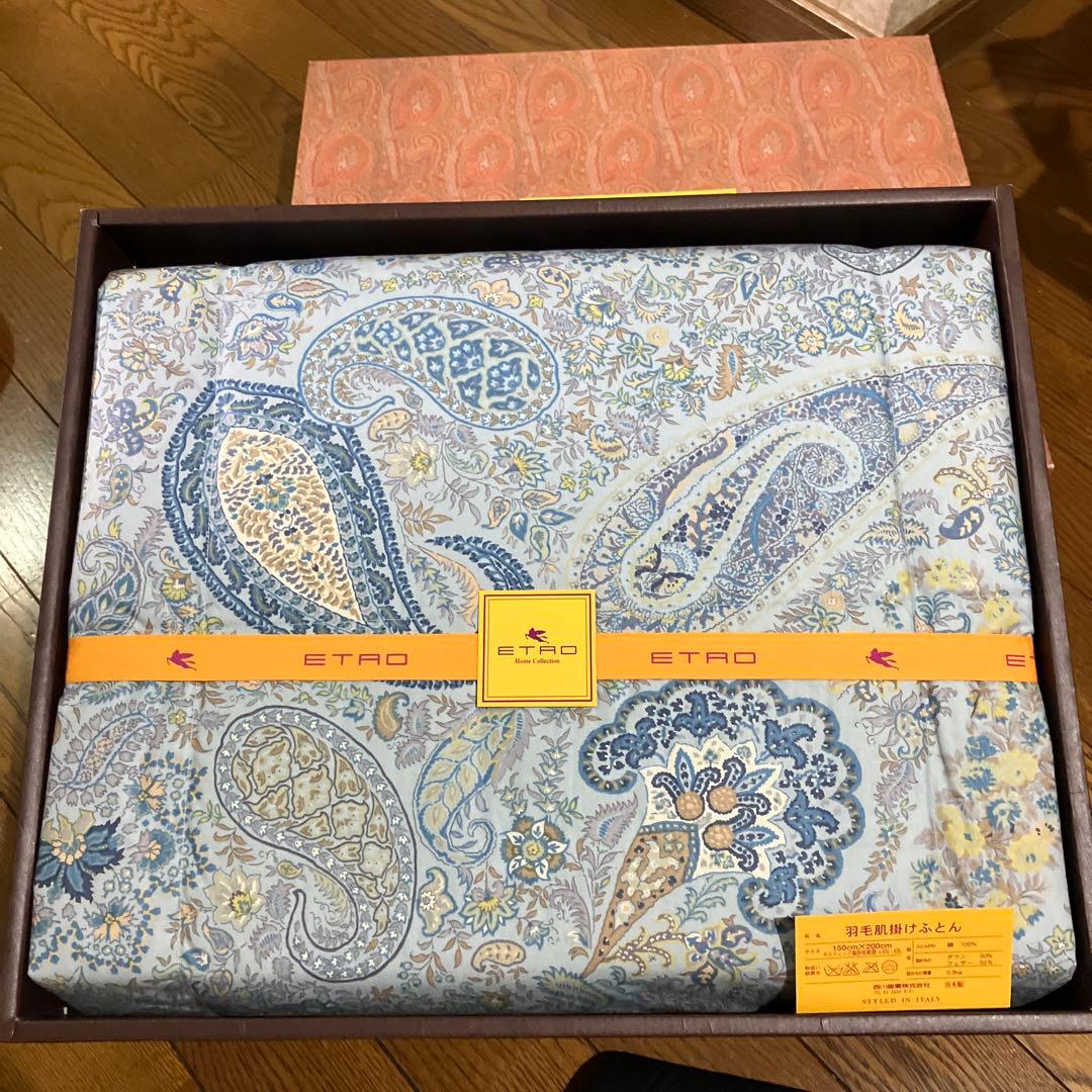 新品　ETRO エトロ　羽毛布団　ダウンケット　肌掛けふとん
