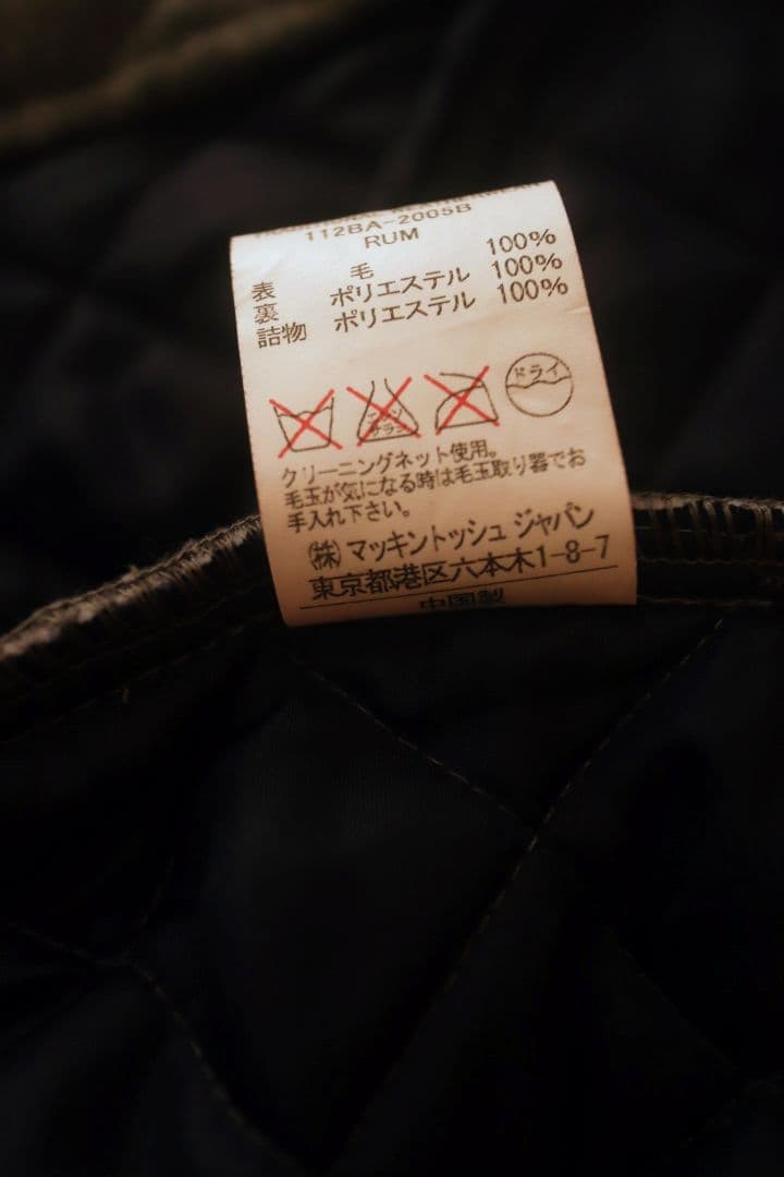 Traditional　WeatherWear　キルティング　マッキントッシュ