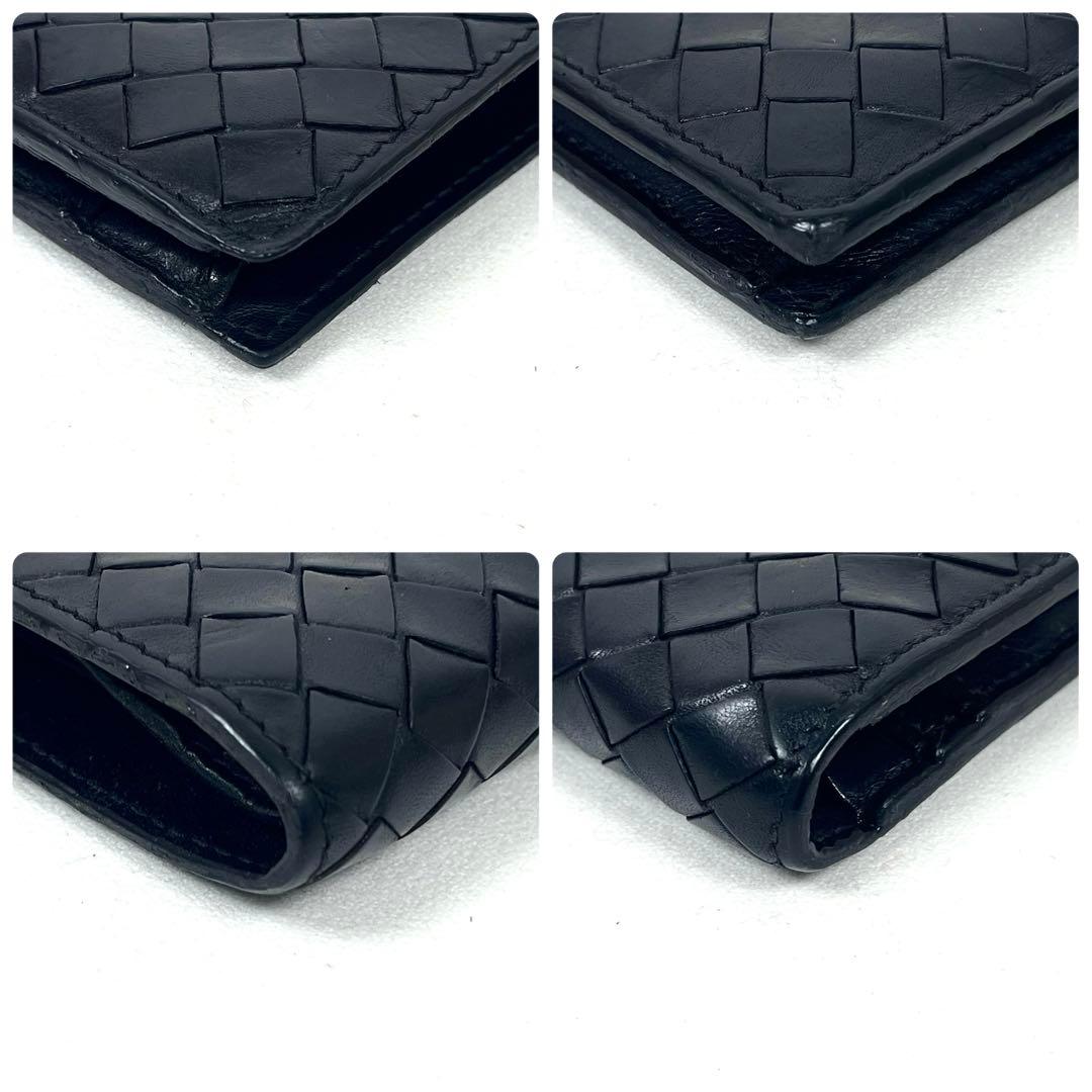 ボッテガヴェネタ　二つ折り財布　イントレチャート　コンパクト　スクエア　本革