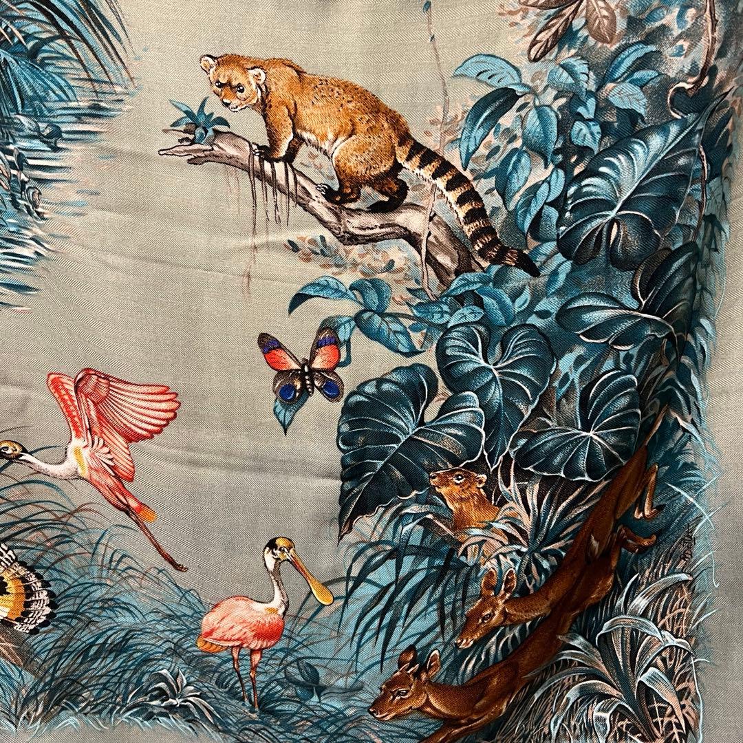 【美品】HERMESカレジェアン140 EQUATEUR 赤道直下 高級生地