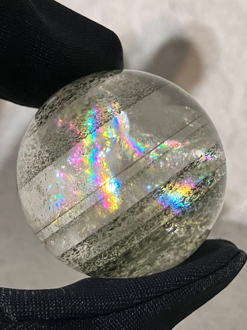 希少　高品質　千畳　グリーンガーデンクォーツ　スフィア