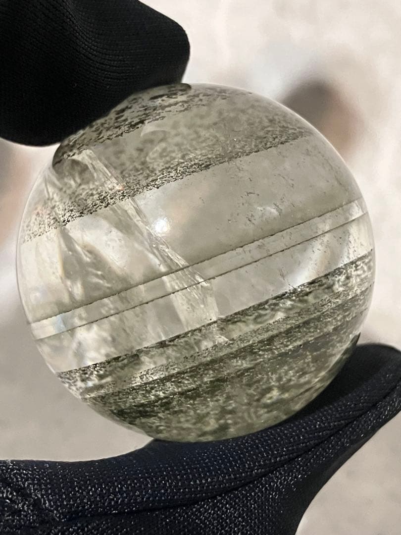 希少　高品質　千畳　グリーンガーデンクォーツ　スフィア