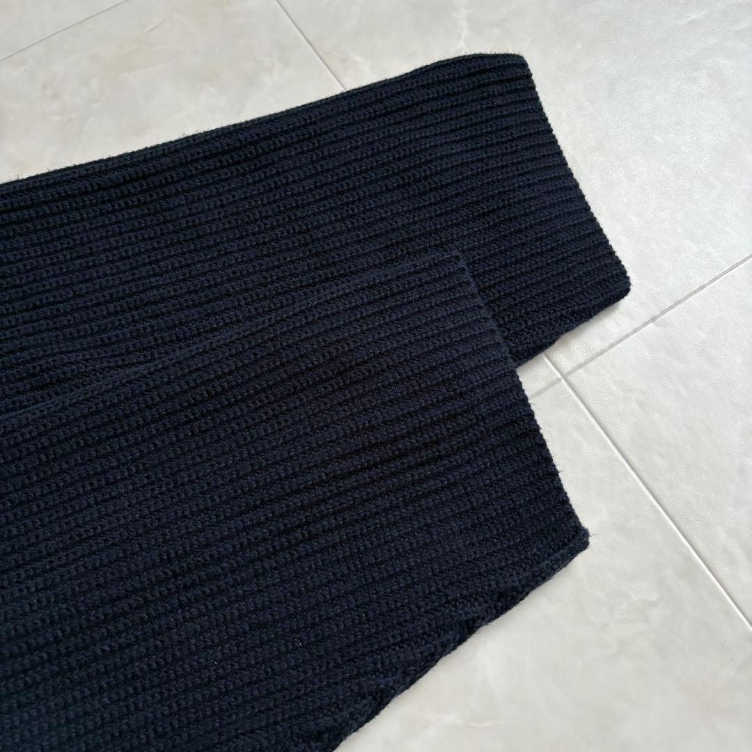 ＜6(ROKU)＞HIGH ZIP SAILOR KNIT/ニット ネイビー F