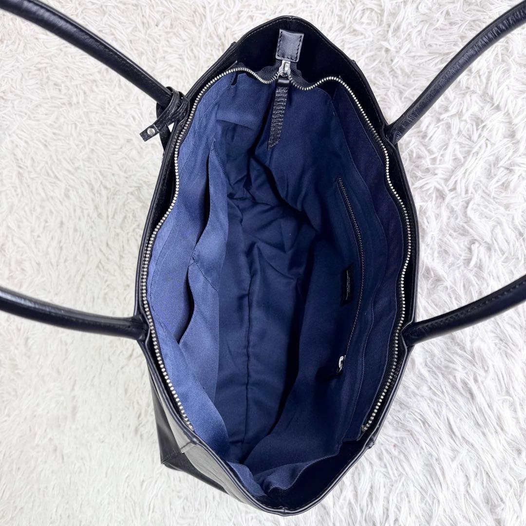 【鬼美品】グリーンレーベルリラクシング 本革 レザー トートバッグ ブラック