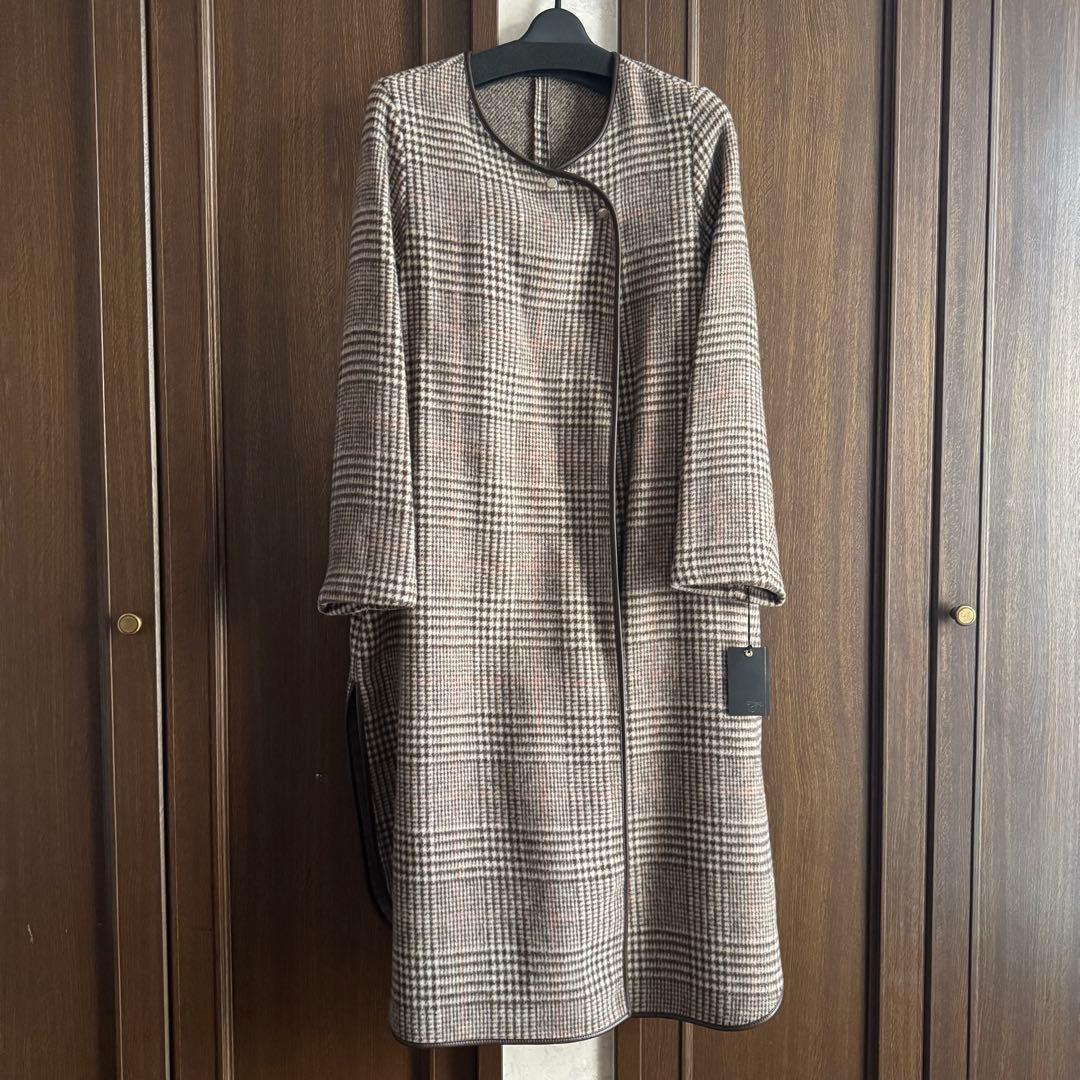 SHIRO❗️Aga パイピングチェックコート