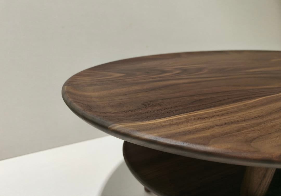 ボルドオーバル１０５ ウォールナットリビングテーブル無垢　レガーレ